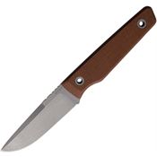 Big Idea Design 735772 Signal Stonewash Nitro V Clip Point Fixed Blade Knife Brown Micatra Handles