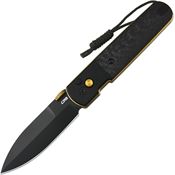 CJRB 1951GBCF1 Perfect Locust Black S90V Spear Point Button Lock Knife Carbon Fiber Handles