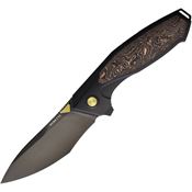 Remette RTKF5 Kingfisher Black M390 Framelock Knife Black Titanium Handles