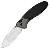 Kizer 3695A2 Staffi Black S45VN Clutch Lock Knife Black/Gray Titanium Handles