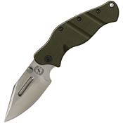 Sniper Bladeworks LPCODGSAT LPC Satin S35VN Clip Point Framelock Knife Od Green G10 Handles