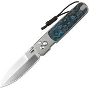 CJRB 1951GFCG1 Perfect Locust Polished S90V Spear Point Button Lock Knife Artic Storm Carbon Fiber Handles