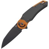Fox 556B6 Metamorphosis Black Radius Lock Knife Black Stonewash Handles