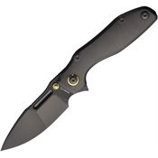 Remette DSTFD TwoFace Black DLC M390 Spear Point Framelock Knife Black DLC Coated Titanium Handles