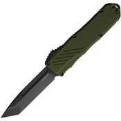 Guardian Tactical 98121 Auto Recon 035 Black MagnaCut Tanto OTF Knife OD Green Aluminum Handles