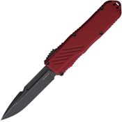 Guardian Tactical 94611RD Auto Recon 035 Black Stonewash MagnaCut Spear Point OTF Knife Red Aluminum Handles