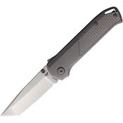 Flytanium 1396S Arcade Pro Satin Tanto Shark-Lock Knife Gray Handles