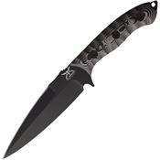 Curran LJAV001 Javelin Black Carbon Steel Double Edge Fixed Blade Knife Black/Tan G10 Handles Tan Kydex Sheath