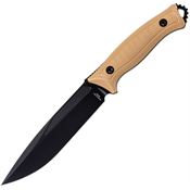 Kronos 996 Elite Survival Black 1095HC Fixed Blade Knife Coyote Brown Textured G10 Handles