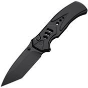 We 240941 Zentron Blackwash M390 Tanto Button Lock Knife Black Titanium Handles