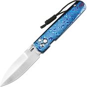 CJRB 1951GMTDB1 Perfect Locust Polished MagnaCut Spear Point Button Lock Knife Damascus Handles