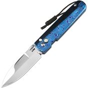 CJRB 1951GTDB1 Perfect Locust Mirror S90V Spear Point Button Lock Knife Damascus Handles