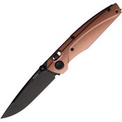 Acta Non Verba A100034 A100 Black Elmax A Lock Knife Rose Gold Aluminum Handles