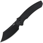 Artisan 1882PBBK Simoon Black Bowie Recoil Lock Knife Black G10 Handles