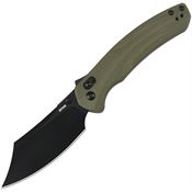Artisan 1882PBGN Simoon Black Bowie Recoil Lock Knife Green G10 Handles