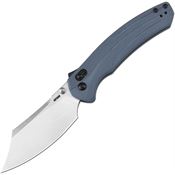 Artisan 1882PBU Simoon Stonewash Bowie Recoil Lock Knife Blue G10 Handles