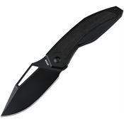 Artisan 1879GBBK Fragarach Black S90V Drop Point Framelock Knife Black Titanium/Fat Carbon Fiber Handles