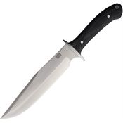 Bark River 08312MBC Highwayman IV satin 154 Fixed Blade Knife Black Micarta Handles
