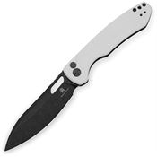 Bestech MK05E Bestechman Firebird Black D2 Carbon Steel Button Lock Knife White G10 Handles