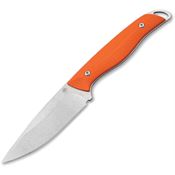 Boker 02BU0001 USA Backcountry Stonewash MagnCut Drop Point Fixed Blade Knife Orange G10 Handles