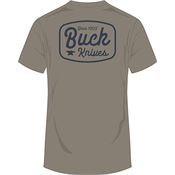 Buck 14286 Round Badge T-Shirt Gray XL