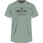 Buck 14321 Logo T-Shirt Sage XL