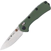 Buck 790GRS Mini Range Elite Satin MagnaCut Drop Point Crossbar Knife Green Aluminum Handles