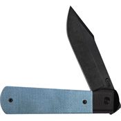 Case XX 10845 Longhouse Blackwash CPM-20CV Clip Point Linerlock Knife Denim Micarta Handles