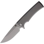 Chaves 43518 Liberation Street Stonewash M390 Drop Point Framelock Knife Stonewash Titanium Handles