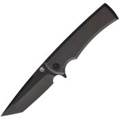 Chaves 43549 Liberation Street Gray M390 Tanto Point Framelock Knife Dark Gray Titanium Handles