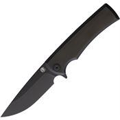 Chaves 43556 Liberation Street Black M390 Drop Point Framelock Knife Black Titanium Handles