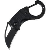 CJRB 1964BBK Anansi Black Hawbill Linerlock Knife Black G10 Handles