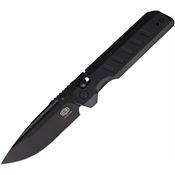 Critical Strike X504BKBF X504 Black VG-10 Drop Point Slide Lock Knife Black G10 Handles