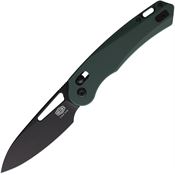 Critical Strike X503GN X503 Black Stonewash VG-10 Drop Point Slide Lock Knife Green G10 Handles
