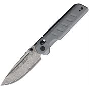 Critical Strike X504GRTM X504 Damascus Drop Point Slide Lock Grey G10 Handles