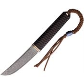 Critical Strike ZHD0401B Damascus Tonto fixed blade knife brown wood handles