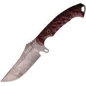 Dawson 41072 Woodsman Monsoon MagnaCut Upswept Fixed Blade Knife Black/Red G10 Handles Kydex Sheath