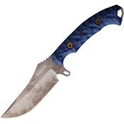 Dawson 41133 Woodsman Monsoon MagnaCut Upswept Fixed Blade Knife Black/Blue G10 Handles Kydex Sheath