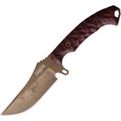 Dawson 41140 Woodsman Arizona Copper MagnaCut Upswept Fixed Blade Knife Black/Red G10 Handles Kydex Sheath