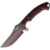 Dawson 41188 Woodsman Midnight MagnaCut Upswept Fixed Blade Knife Black/Red G10 Handles Kydex Sheath