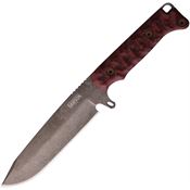 Dawson 41386 Valor Midnight MagnaCut Clip Point Fixed Blade Knife Black/Red G10 Handles Kydex Sheath