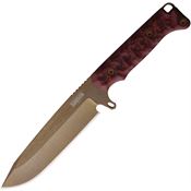 Dawson 41584 Valor Arizona Copper MagnaCut Clip Point Fixed Blade Knife Black/Red G10 Handles Kydex Sheath