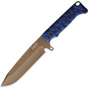 Dawson 41614 Valor Arizona Copper MagnaCut Clip Point Fixed Blade Knife Black/Blue G10 Handles Kydex Sheath