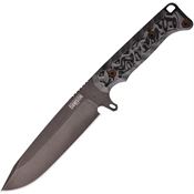 Dawson 41645 Valor Midnight MagnaCut Clip Point Fixed Blade Knife Black/Gray G10 Handles Kydex Sheath