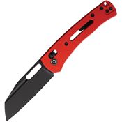 Defcon 023RD Black Reverse Tanto Axis Lock Knife Red Aluminum Handles
