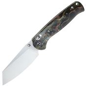 Defcon 024BKCP Artifact Brushed 14C28N Sheepsfoot Axis Lock Knife Black/Copper Handles