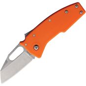 Demko 19282 Nano Stonewash AUS-10 Sharkfoot Shark Lock Knife Orange Handles