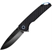 ElitEdge 10B017BK Black 8Cr13MoV Drop Point Linerlock Knife Carbon Fiber Handes
