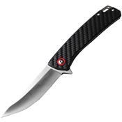 ElitEdge 10B019SL Satin 8Cr13MoV Linerlock Knife Carbon Fiber Handes