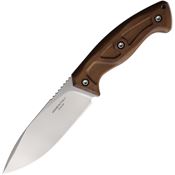 Extrema Ratio 0089SATWD Venatus F Satin N690 False Edge Spear Point Fixed Blade Knife Walnut Handles